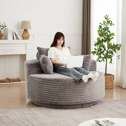 Modern Single Sofa and Swivel Sleeper Chair