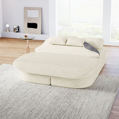 Foldable Sofa Bed with a Multi Functional Blanket