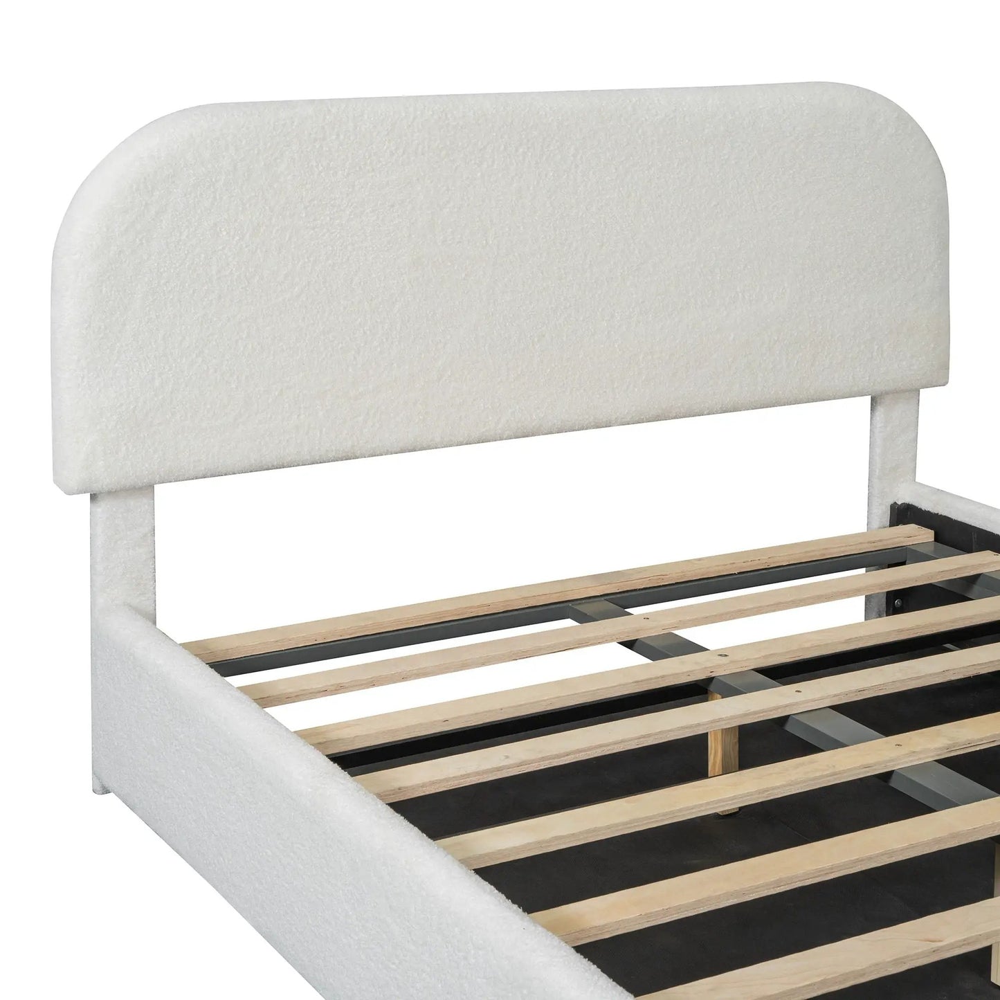 Upholstered Platform Bed With Hydraulic Storage