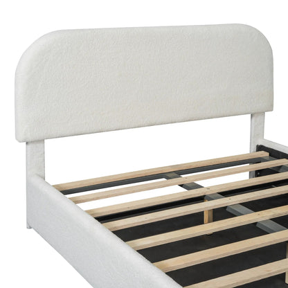 Upholstered Platform Bed With Hydraulic Storage
