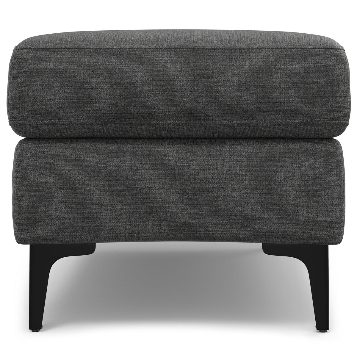 Mid Century Lounge Ottoman dark gray textured upholstery by HouseOfZazla, upholstered bench on Tampa Home & Garden Store