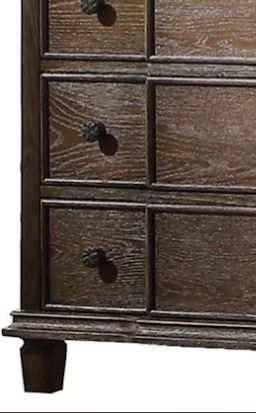 Oak accent chest with five drawers, black pulls by HouseOfZazla on Tampa Home & Garden Store