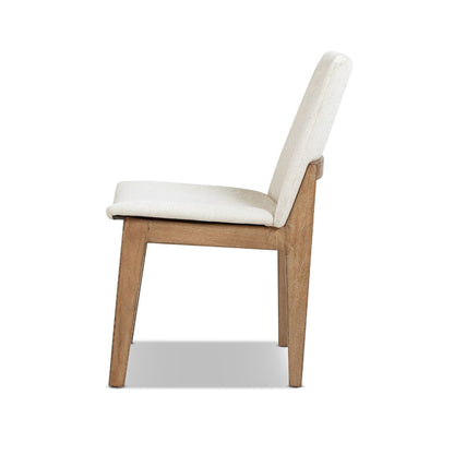 Light beige dining chair set with a reclaimed pine wood frame, set of 2 by HouseOfZazla on Tampa Home & Garden Store