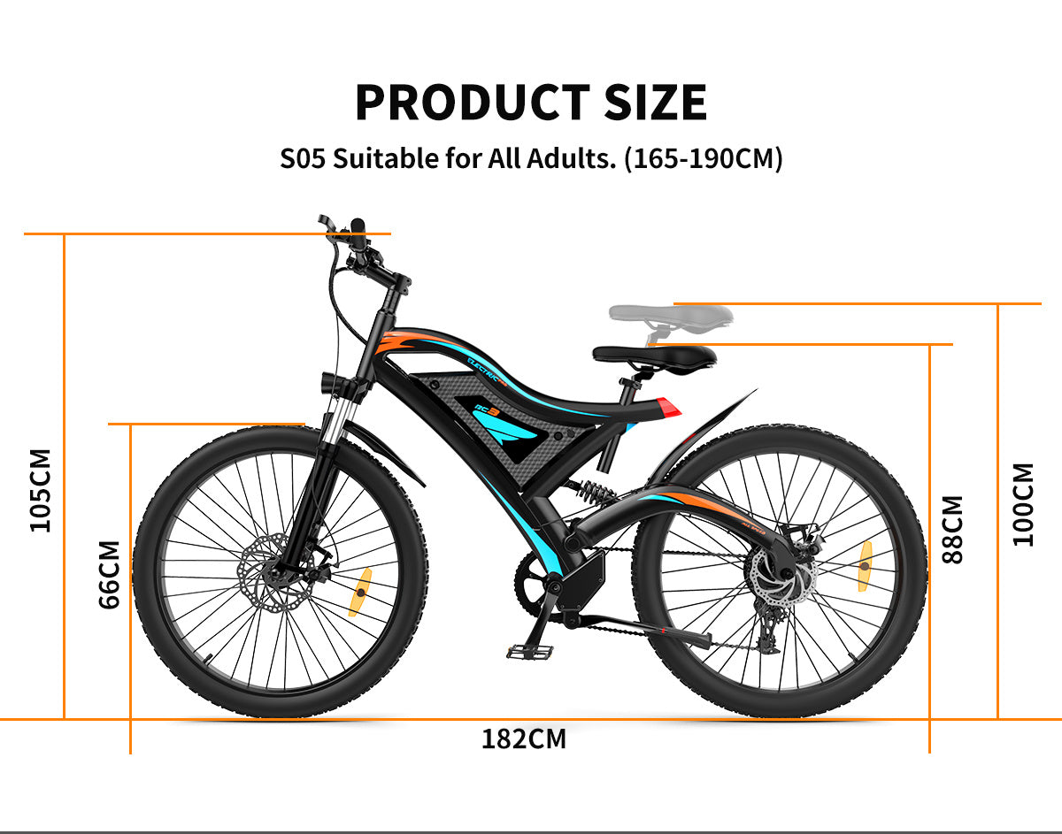 Electric fat-tire bike 26in, 500W rear motor, UpTrend Deals, front suspension, blue accents on Tampa Home & Garden Store