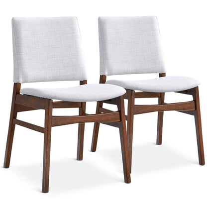 Gusto Dining Chair Set of 2 Brown and Light Gray