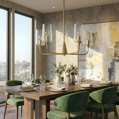 Dazzle Five Lights Chandelier Antique Brass