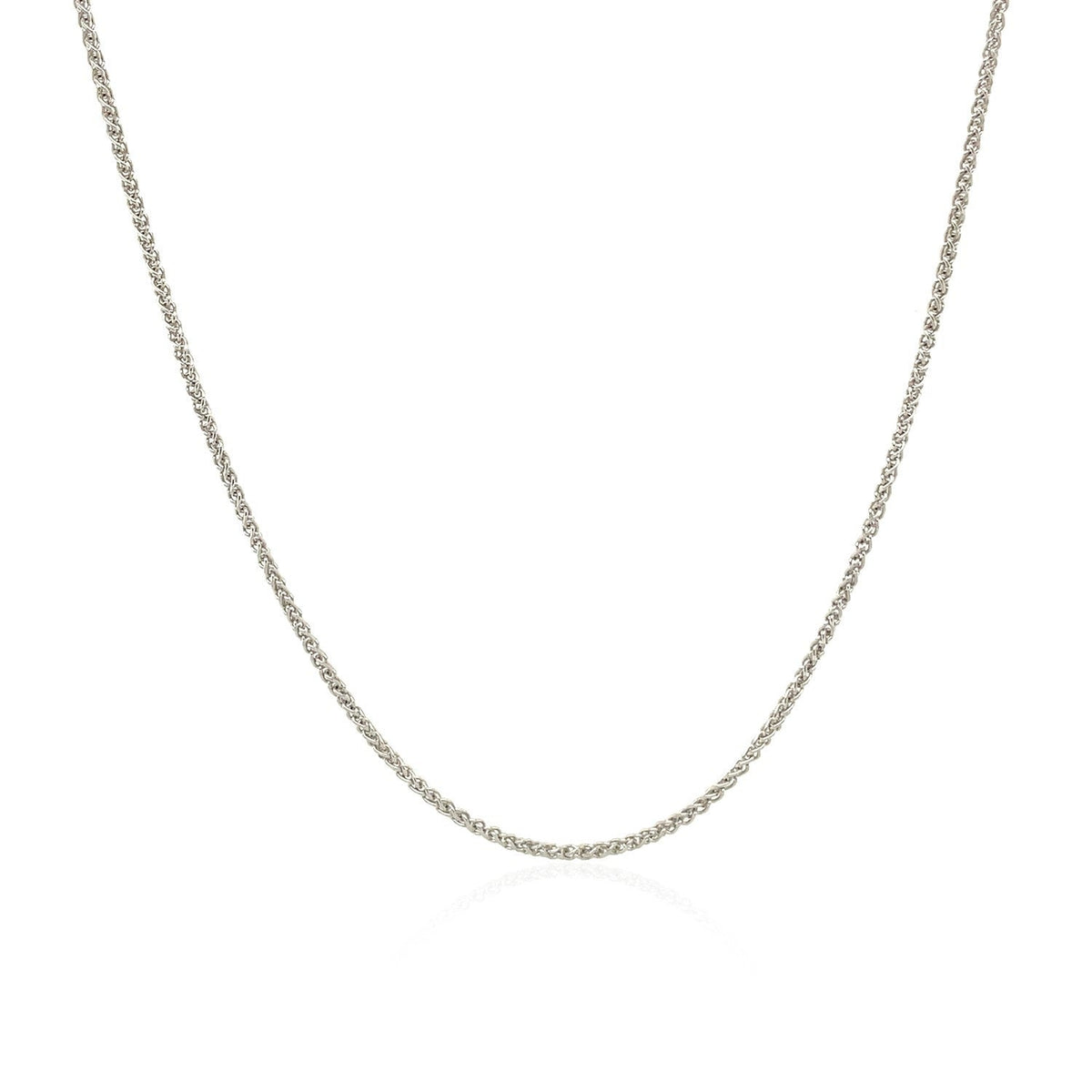 10k white gold wheat chain necklace 1.0mm by Bids.com on Tampa Home & Garden Store