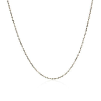 10k white gold wheat chain necklace 1.0mm by Bids.com on Tampa Home & Garden Store