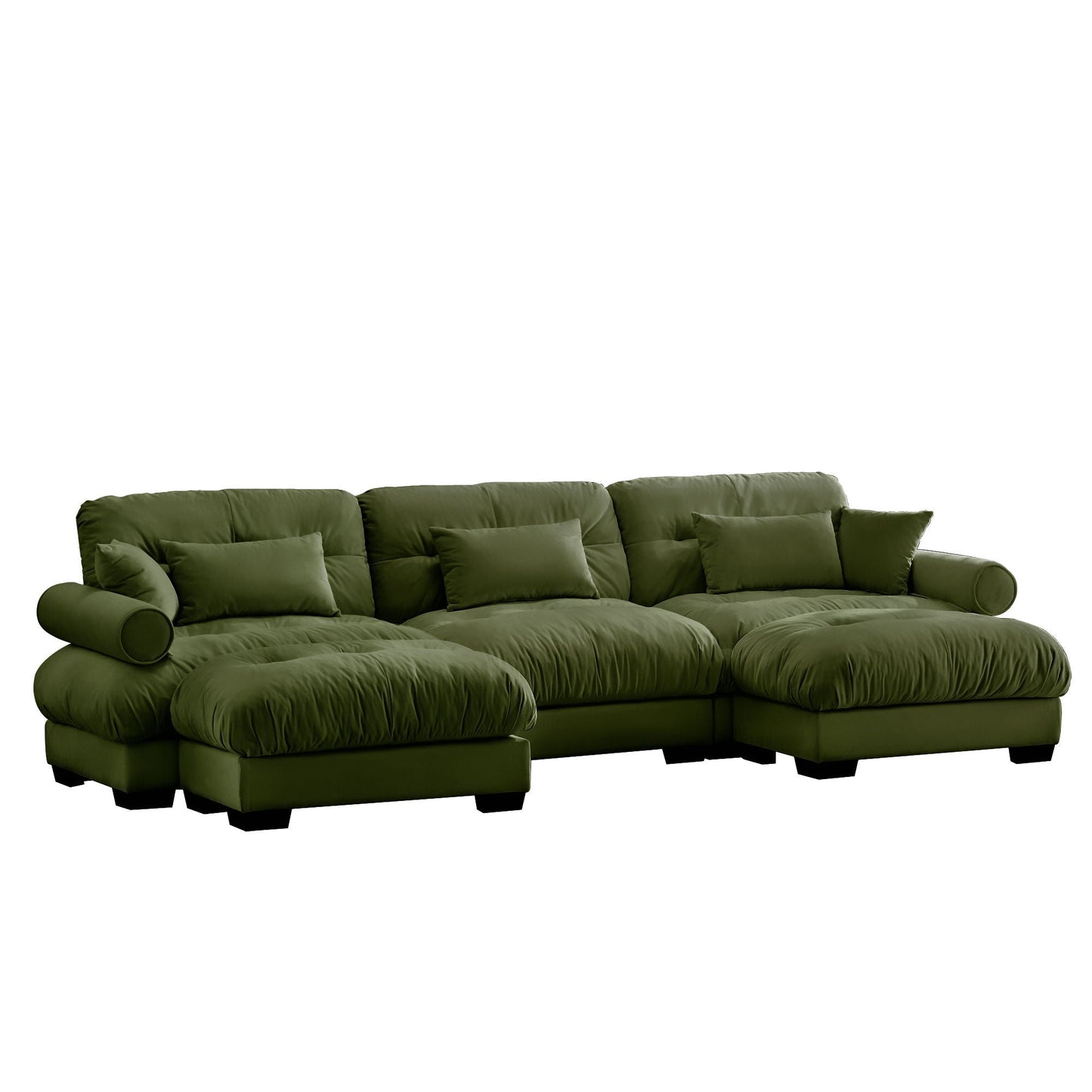 Oversized Modular Sofa with Movable Ottoman