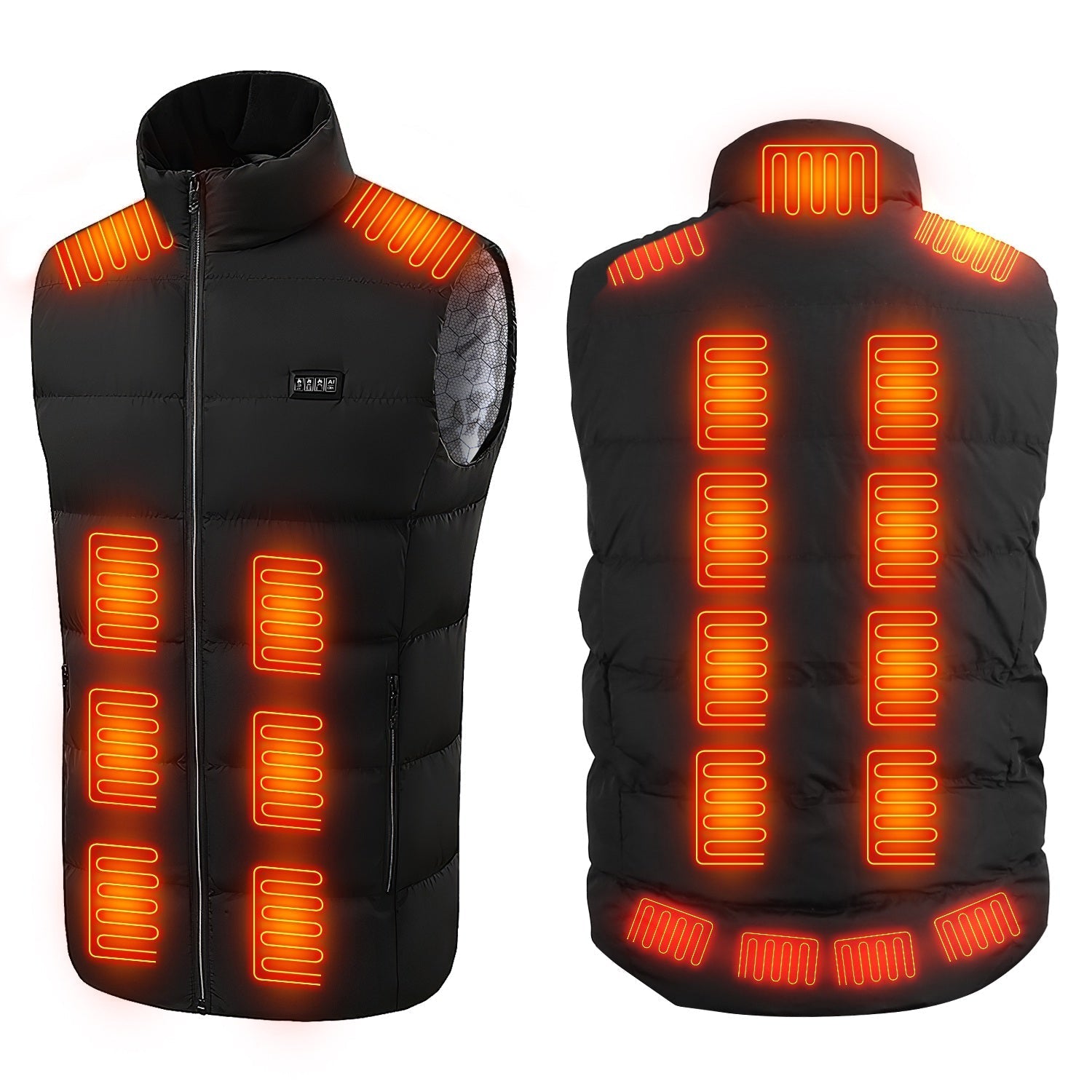 GemGear heated vest for men and women, black puffer with 23 heating zones, USB powered on Tampa Home & Garden Store