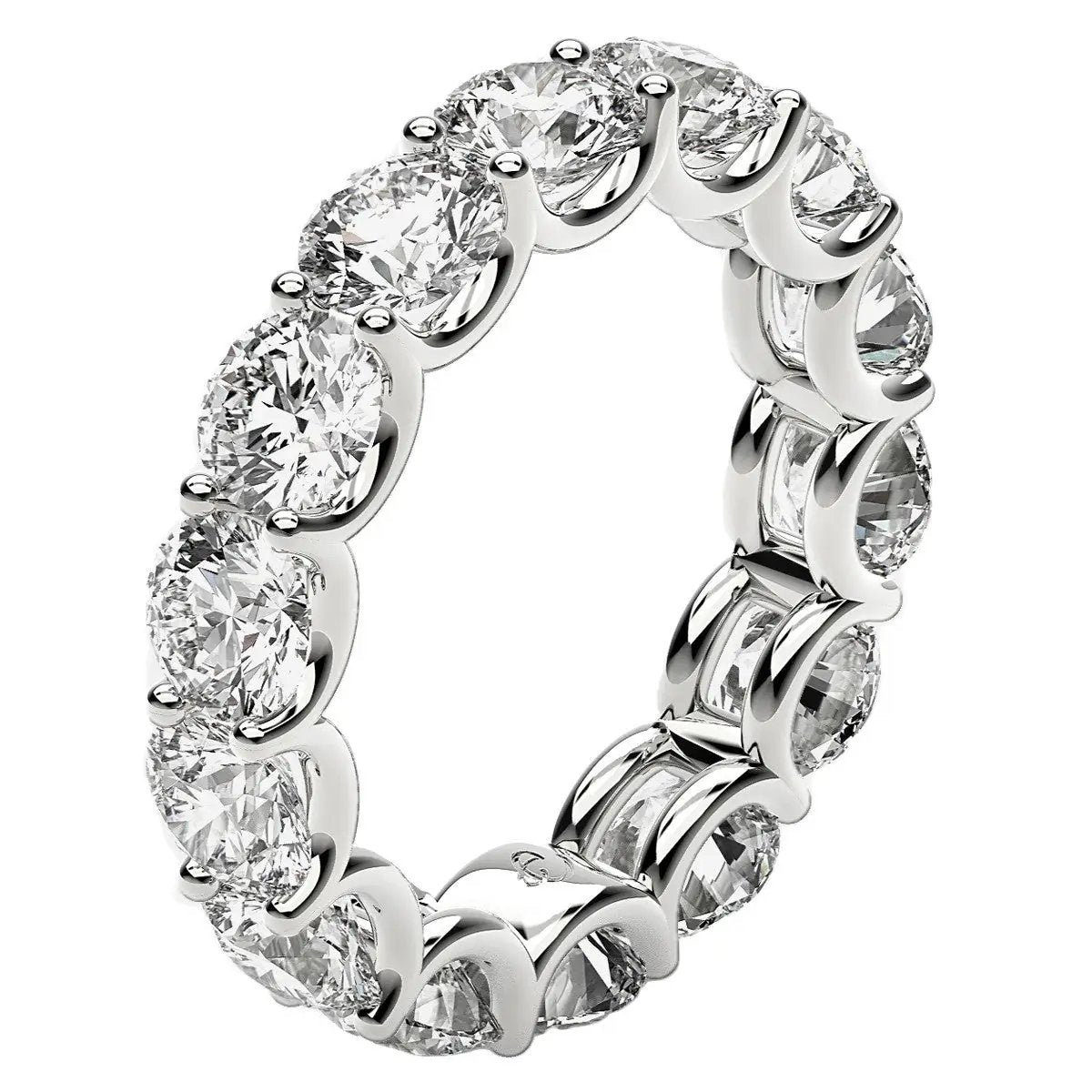 Round Cut Lab Grown Diamond Eternity Ring in 14k White Gold, 6 cttw FG/VS2 on Tampa Home & Garden Store