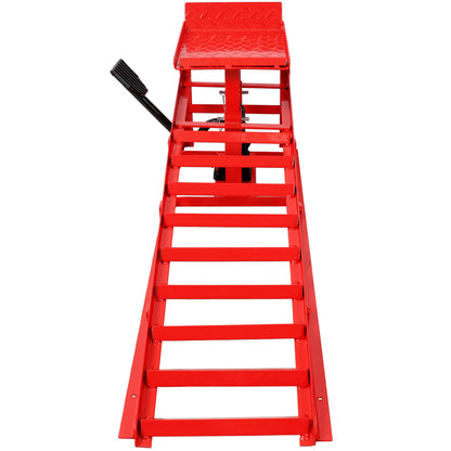 Red metal auto service ramps with pedal, 5-ton hydraulic lift on Tampa Home & Garden Store