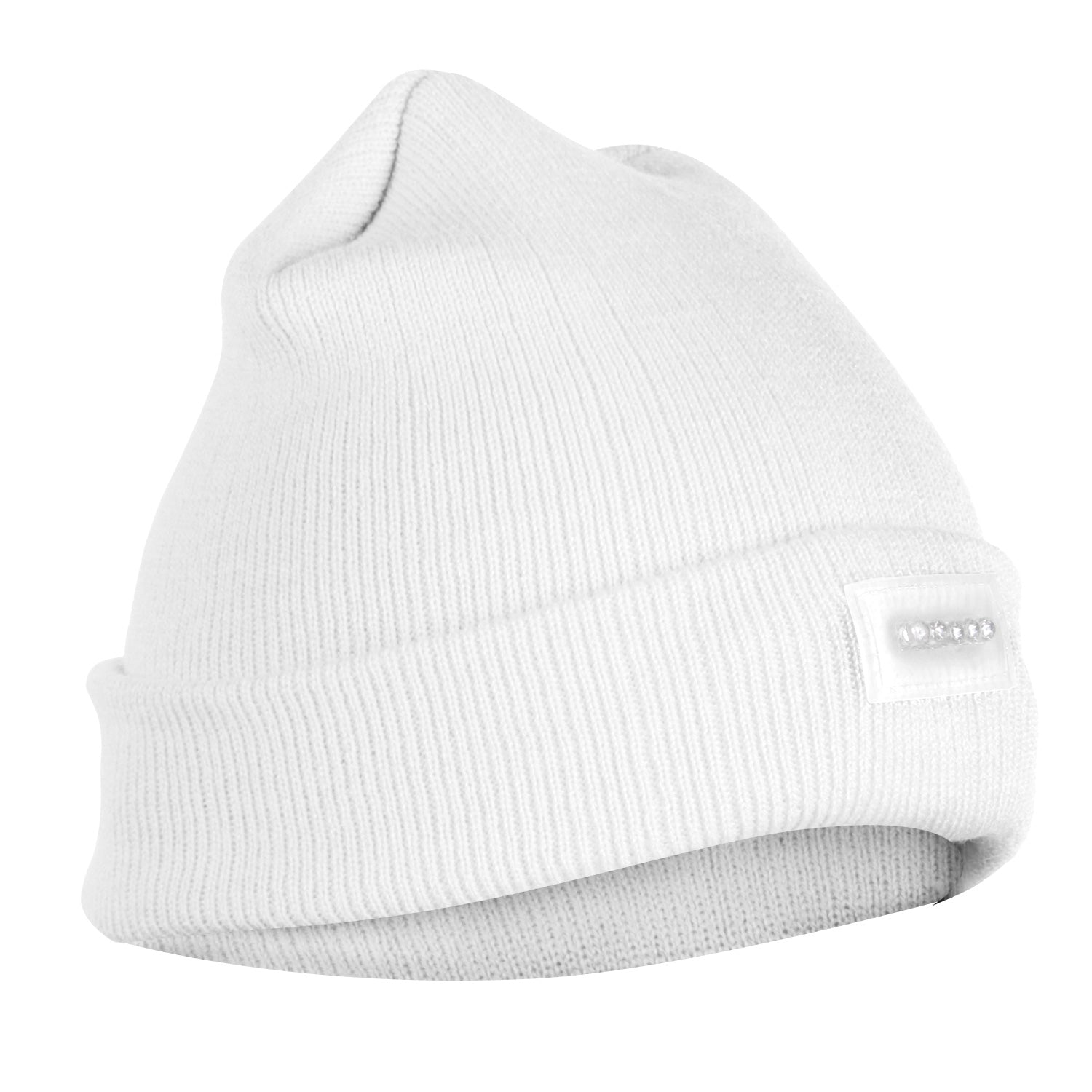 Unisex 5 LED Knitted Beanie Headlamp GemGear white winter hat on Tampa Home & Garden Store