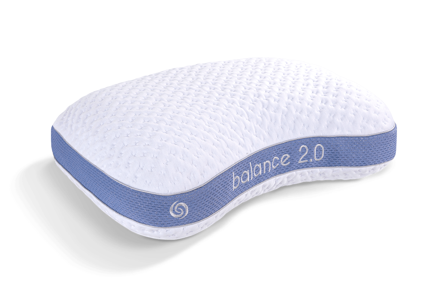 BedGear Balance Cuddle Curve Pillow 2.0, air-mesh pillow with light blue side band on Tampa Home & Garden Store