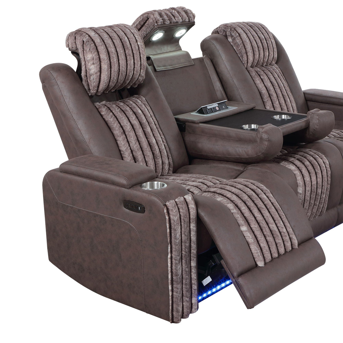 Duran Power Reclining Sofa and Drop Down Table