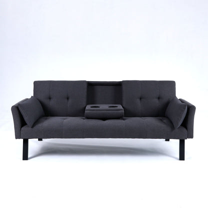 Compact Foldable Sofa Bed and Cup Holder
