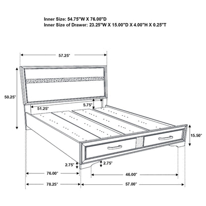 Urbana storage panel bed, HouseOfZazla platform bed frame with two under-bed drawers on Tampa Home & Garden Store