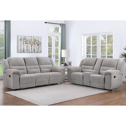 Sebring Gray Manual Reclining Sofa And Loveseat