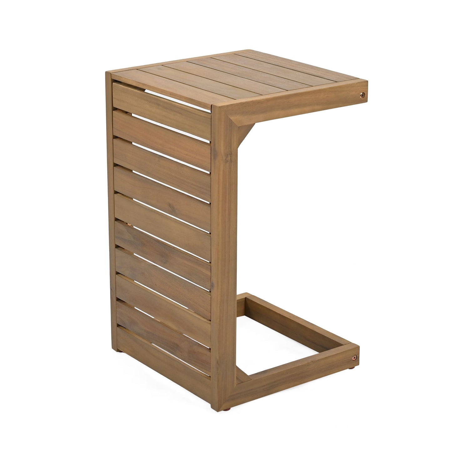 Outdoor Aluminum C Shaped Side Table for Patio