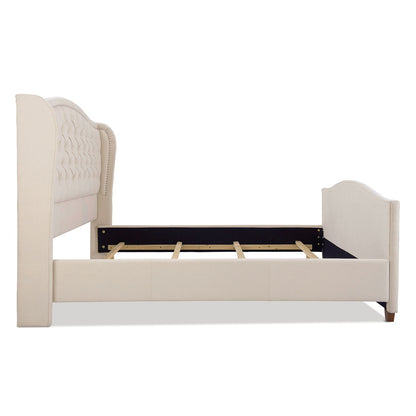 Solid Upholstered Bed Frame and Headboard Set