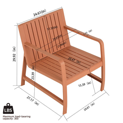 Waterproof 2-piece outdoor patio set by HouseOfZazla orange with 300 lb capacity on Tampa Home & Garden Store