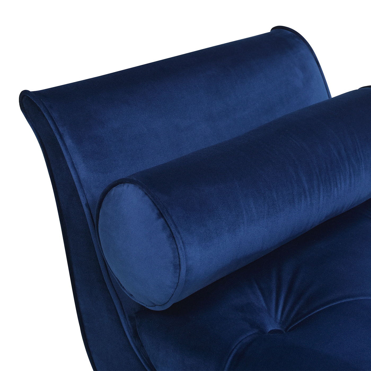 Tufted flared-arm entryway bench in navy velvet by HouseOfZazla on Tampa Home & Garden Store