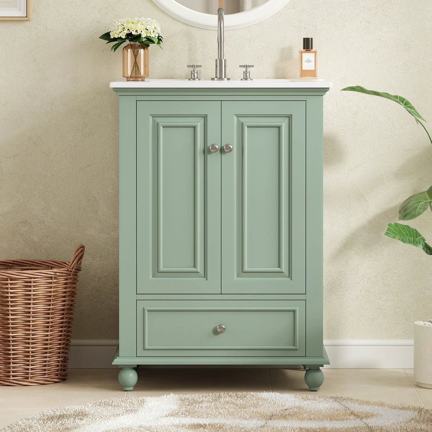 Modern Bathroom Vanity With Sink and Drawer