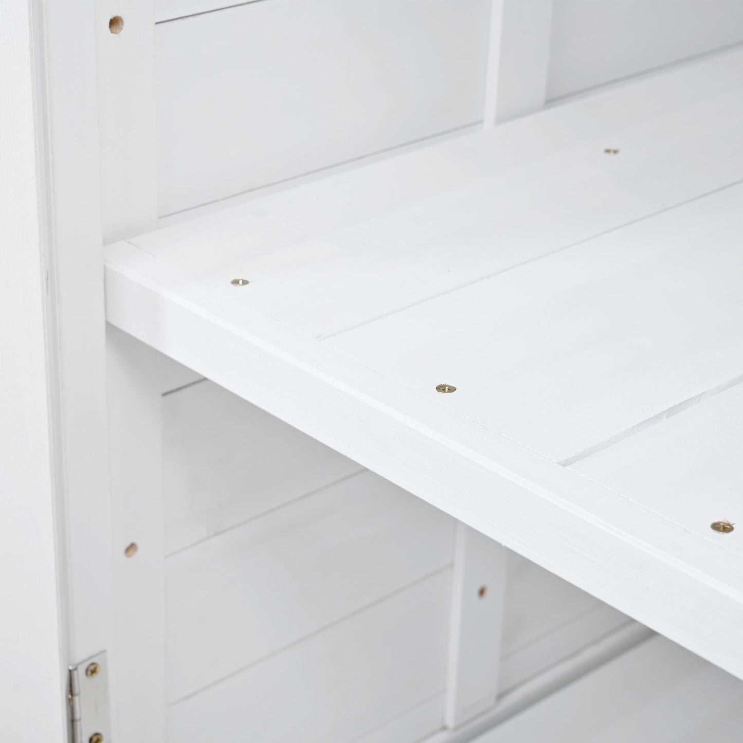 TOPMAX 65.7in Tall Garden Potting Bench with Hutch, white-painted wood on Tampa Home & Garden Store