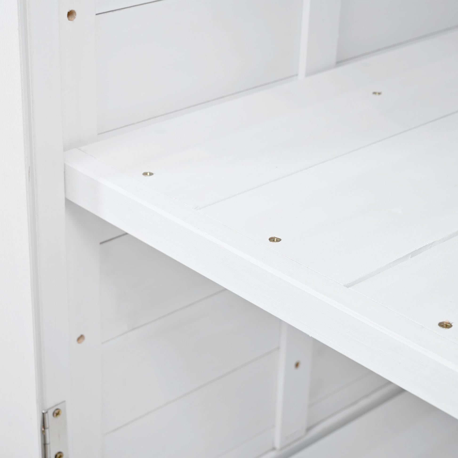 TOPMAX 65.7in Tall Garden Potting Bench with Hutch, white-painted wood on Tampa Home & Garden Store