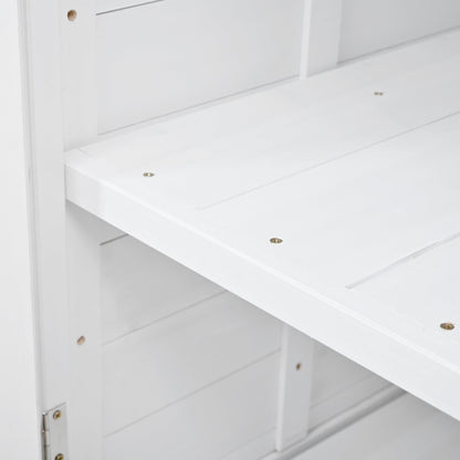 TOPMAX 65.7in Tall Garden Potting Bench with Hutch, white-painted wood on Tampa Home & Garden Store