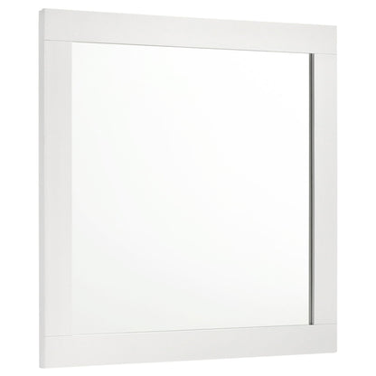 Sophia 4 Piece Bedroom Set white framed wall mirror by HouseOfZazla on Tampa Home & Garden Store