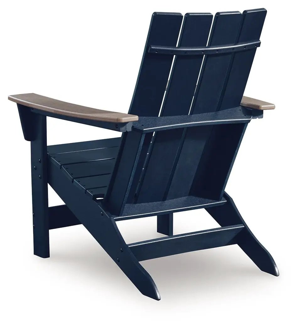 East Beach Adirondack chair in black and beige with wooden armrests by Unique Piece Furniture on Tampa Home & Garden Store