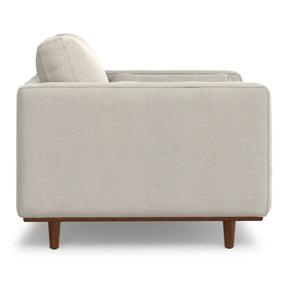 Wide Arm Chair with Removable Cushions in beige textured fabric by HouseOfZazla, armchair on Tampa Home & Garden Store