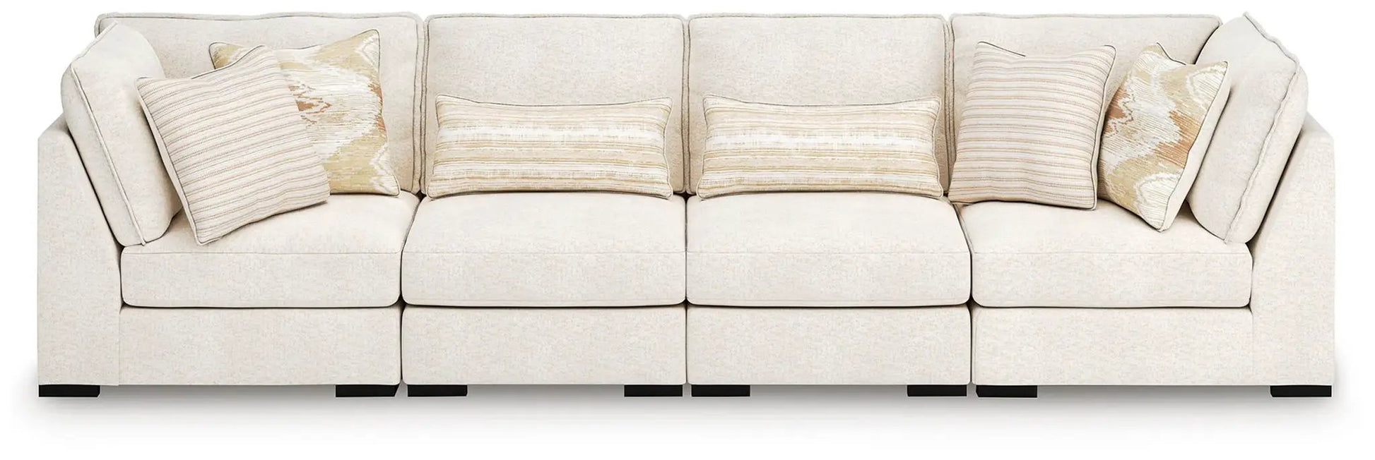 Donelson Creek - Sectional stationary sofa in beige textured fabric by Unique Piece Furniture on Tampa Home & Garden Store