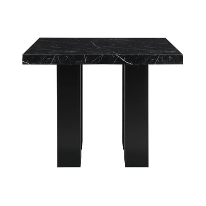 Faux marble bar table with black veined top and thick black legs HouseOfZazla on Tampa Home & Garden Store