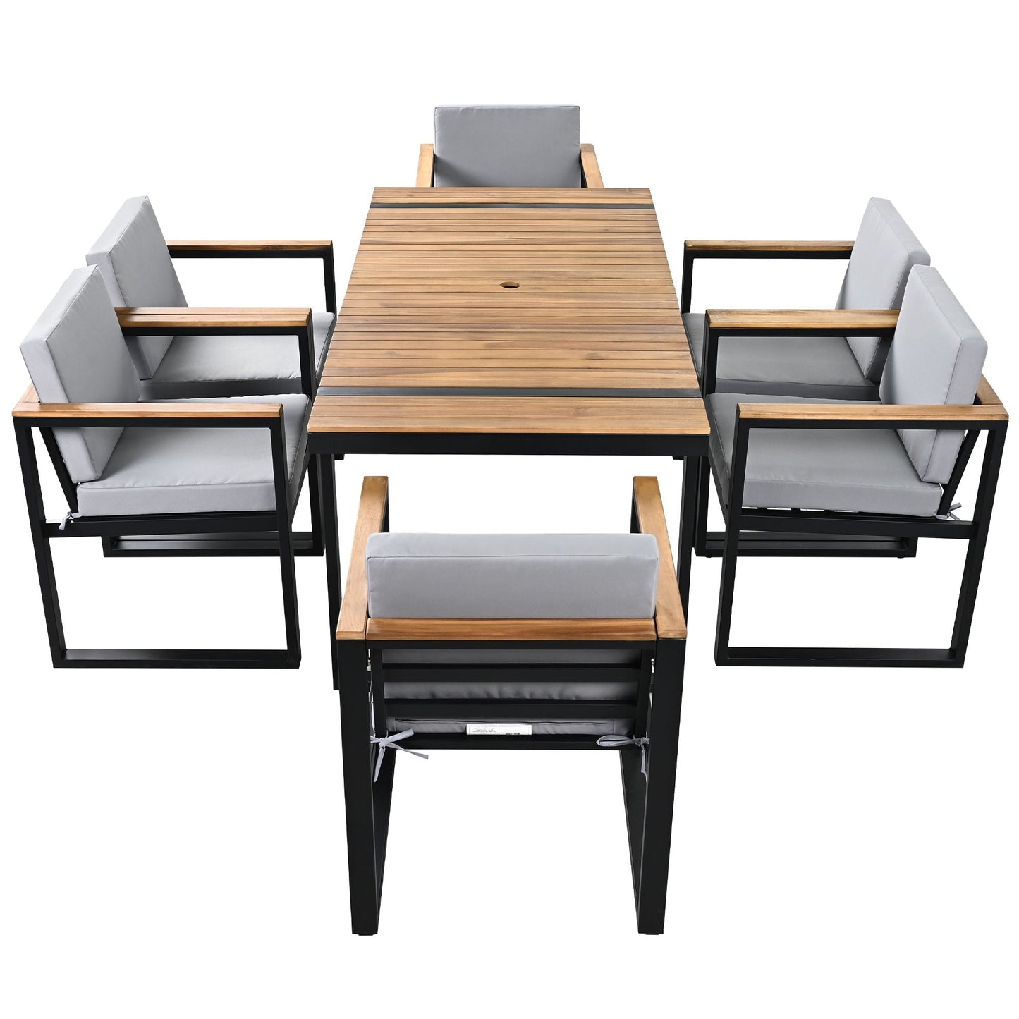 Seven Piece Outdoor Dining Table and Chair Set