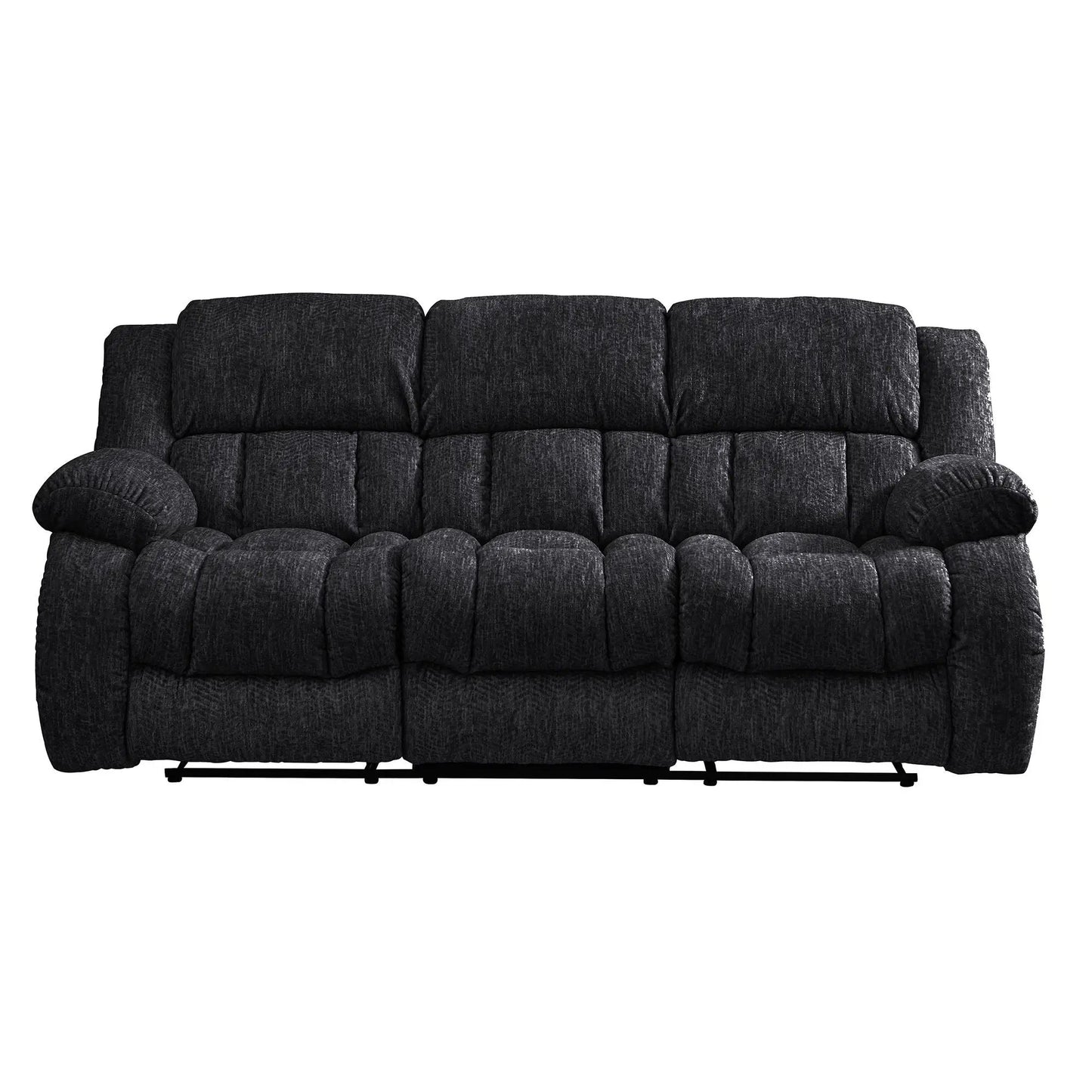 Stonic reclining sofa by Unique Piece Furniture in dark charcoal fabric, modern design on Tampa Home & Garden Store