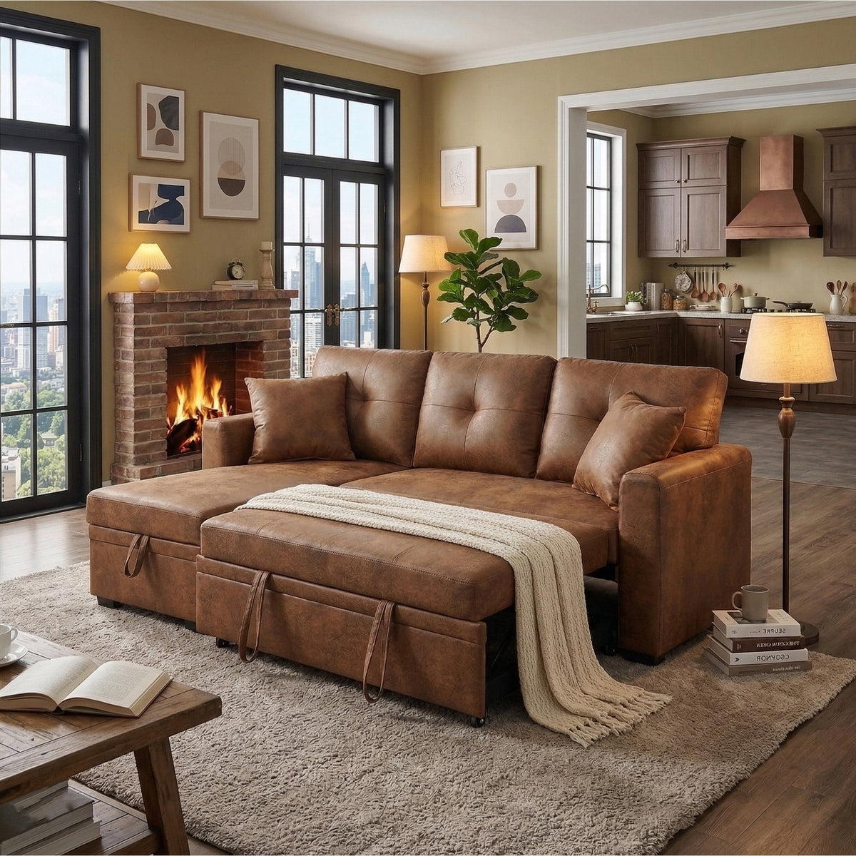 Reversible Chaise Sleeper Sofa and Guest Bed