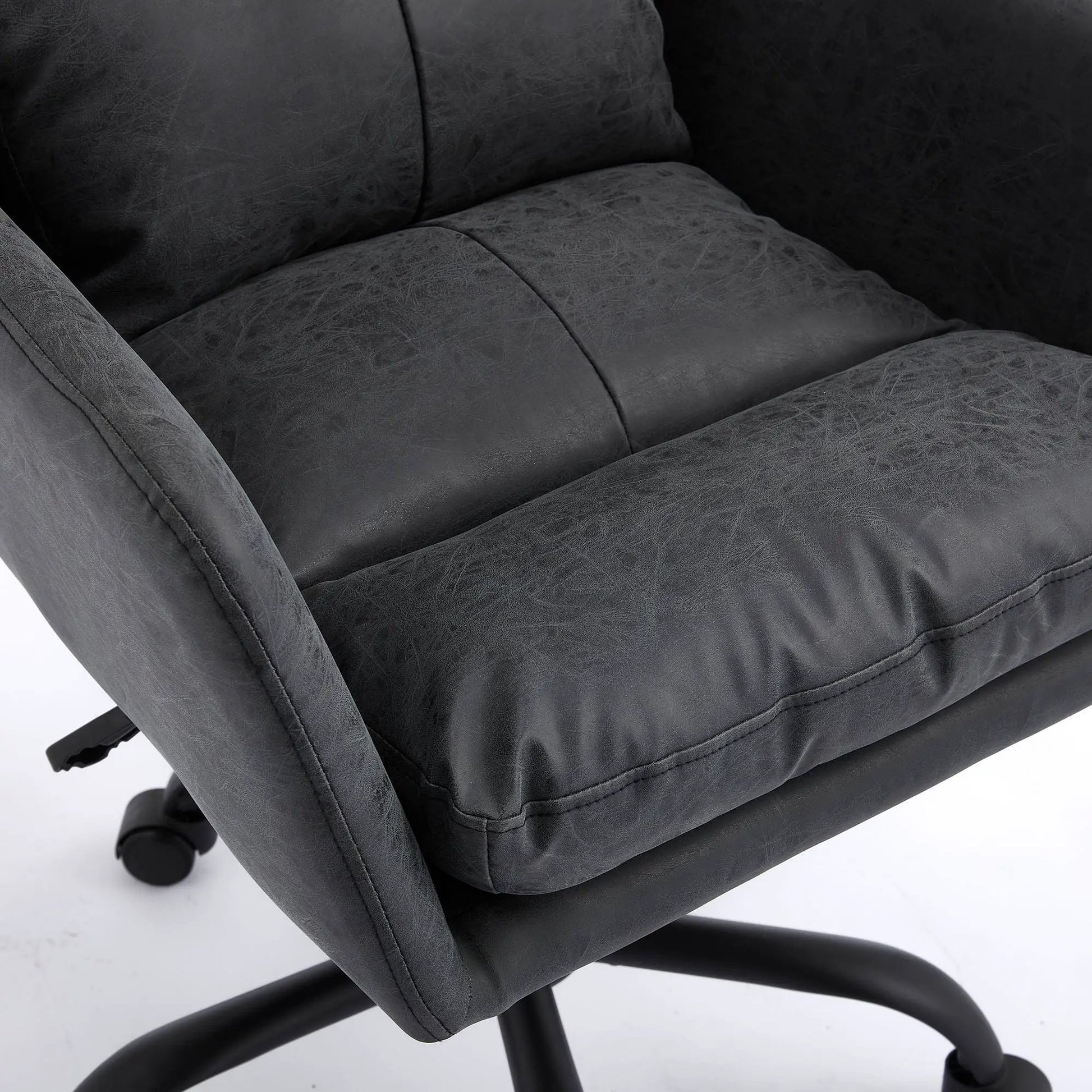 Office chair with adjustable height, dark gray faux leather upholstery, swivel Unique Piece Furniture on Tampa Home & Garden Store