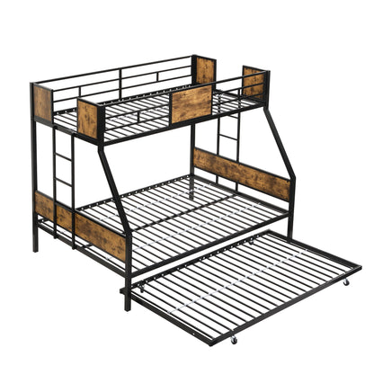 Modern Metal Bunk Bed With Dual Side Ladder