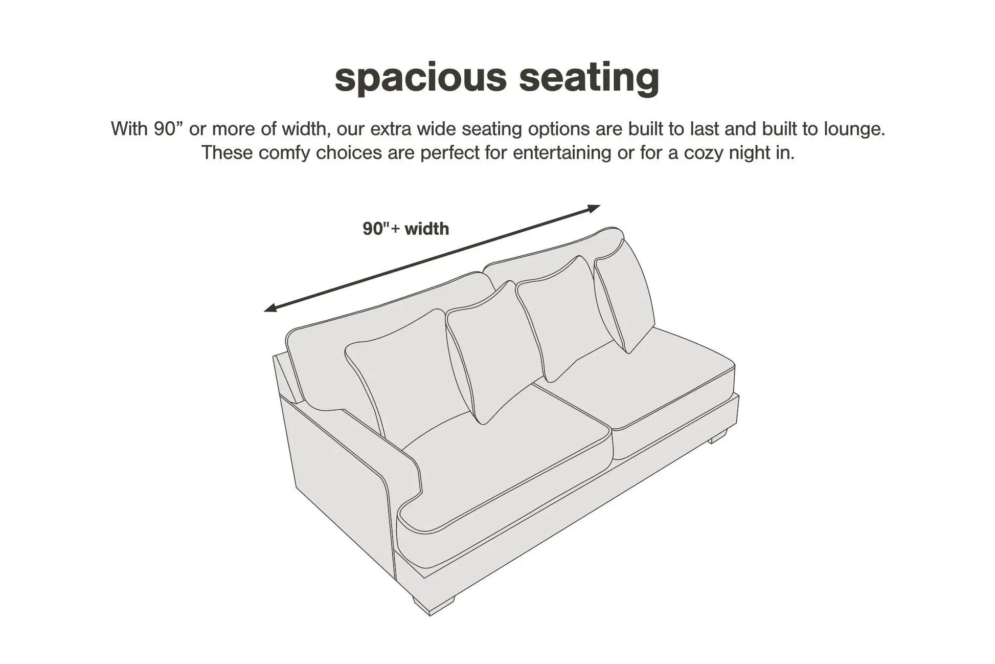 Stoneland Power Reclining Sofa gray upholstery with plush cushions, 90-inch wide on Tampa Home & Garden Store