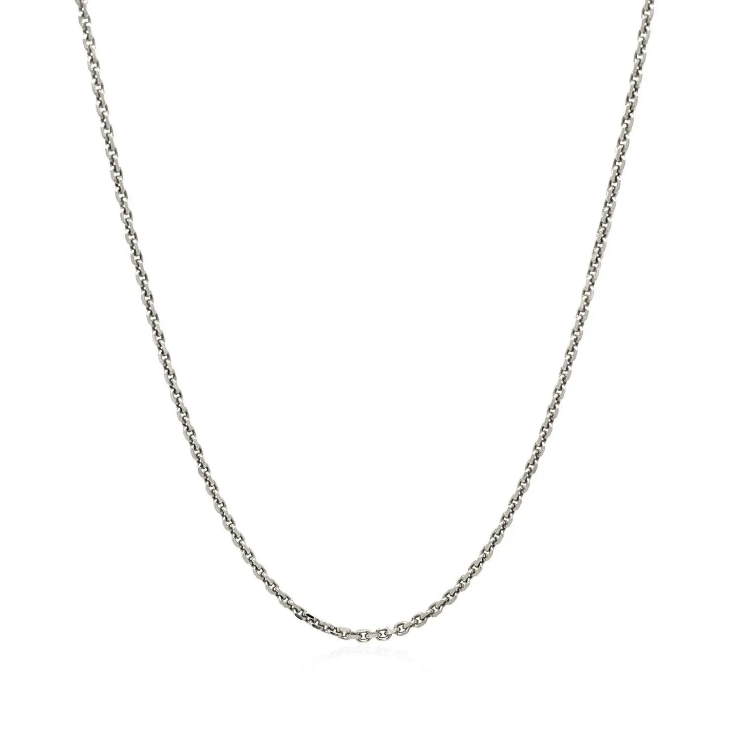 Necklace 14k White Gold Diamond Cut Cable Link Chain 1.4mm Bids.com on Tampa Home & Garden Store