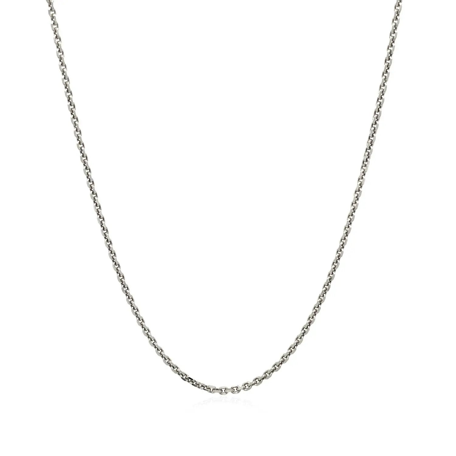 Necklace 14k White Gold Diamond Cut Cable Link Chain 1.4mm Bids.com on Tampa Home & Garden Store