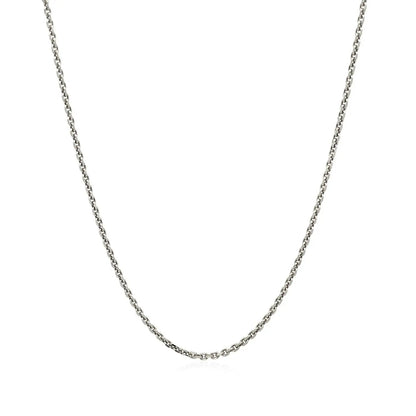 Necklace 14k White Gold Diamond Cut Cable Link Chain 1.4mm Bids.com on Tampa Home & Garden Store