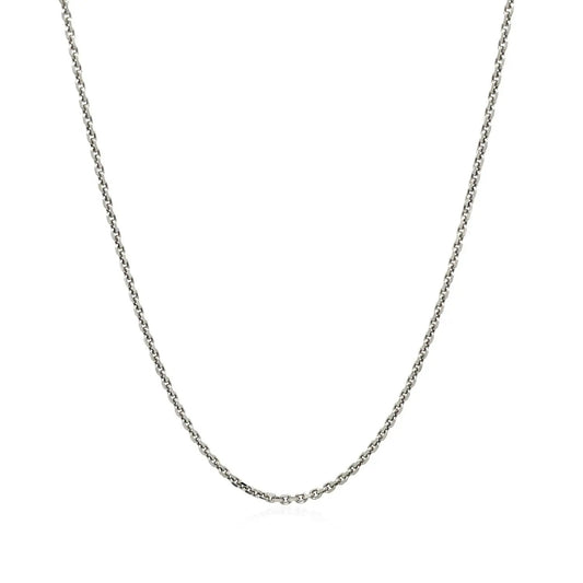 Necklace 14k White Gold Diamond Cut Cable Link Chain 1.4mm Bids.com on Tampa Home & Garden Store