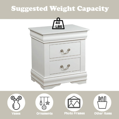Louis Philippe Accent Nightstand With Drawers