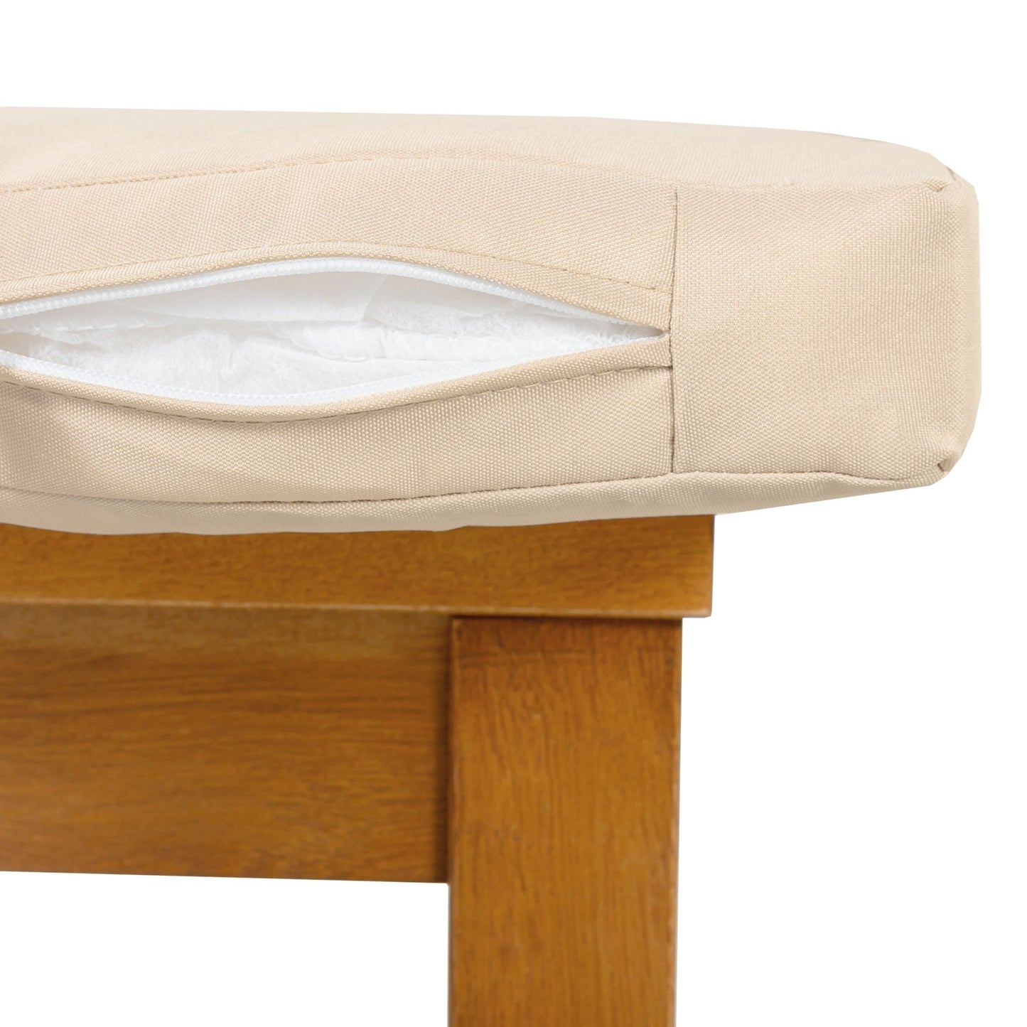 Beige removable cushion for 7 Piece Outdoor Patio Dining Set by HouseOfZazla with zipper on Tampa Home & Garden Store