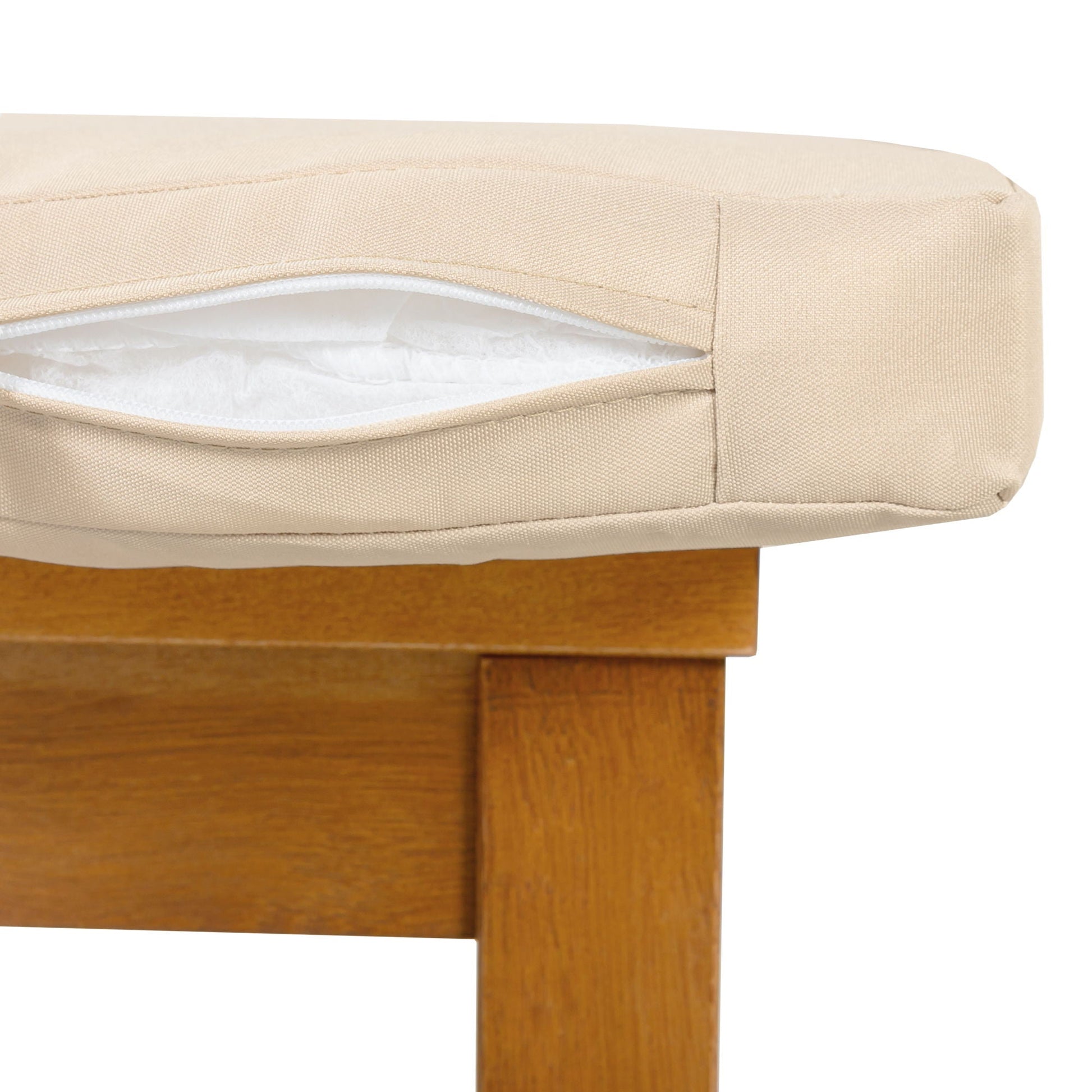 Beige removable cushion for 7 Piece Outdoor Patio Dining Set by HouseOfZazla with zipper on Tampa Home & Garden Store