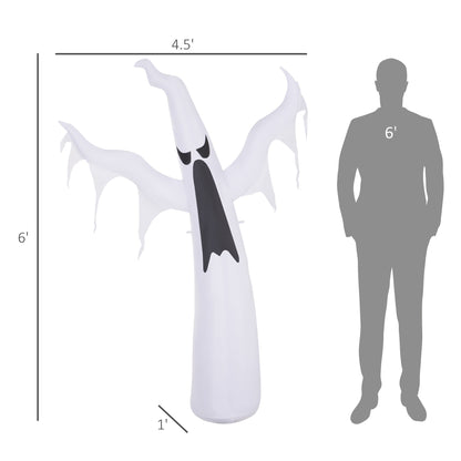 Halloween Ghost and the Large Yard Inflatable