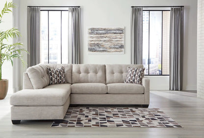 Mahoney - Sectional, beige fabric stationary L-shaped sofa by Unique Piece Furniture on Tampa Home & Garden Store